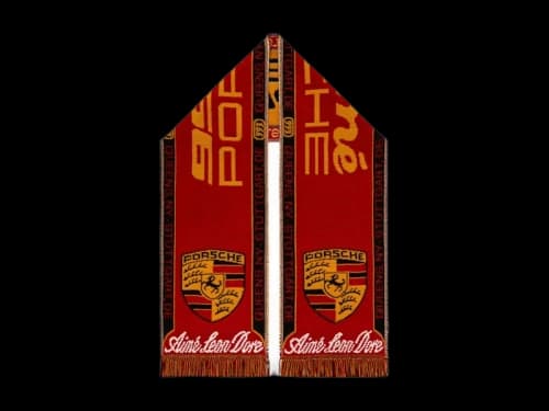 Aime Leon Dore x Porsche 993 Turbo Wool Souvenir Scarf Red