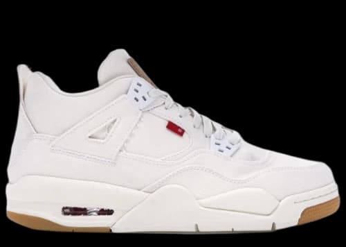 Jordan 4 Retro Levi's White (GS) (Blank Tag)