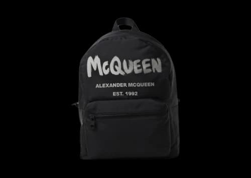 Alexander McQueen Graffiti Logo Metropolitan Backpack Black