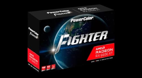 AMD PowerColor Fighter Radoen RX 6600 XT 8G Graphics Card (AXRX 6600XT 8GBD6-3DH)