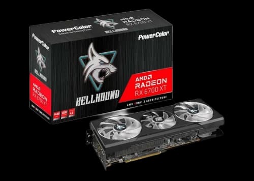 AMD PowerColor Hellhound Radeon RX 6700 XT DirectX 12GB Graphics Card (AXRX 6700XT 12GBD6-3DHL)