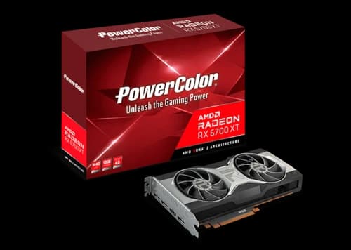 AMD PowerColor Radeon RX 6700 XT 12 GB Graphics Card (AXRX 6700XT 12GBD6-M3DH)