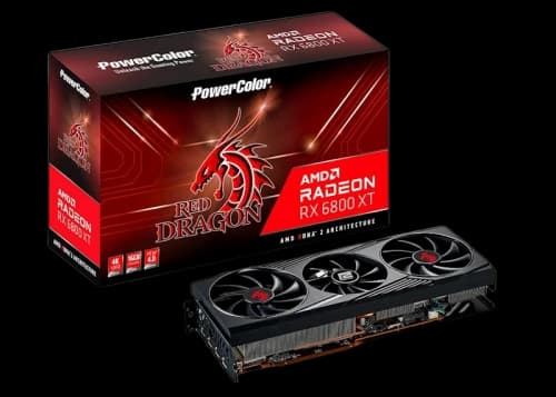 AMD PowerColor Red Dragon Radeon RX 6800 XT OC 16G Graphics Card (AXRX6800XT16GBD6-3DHR/OC)
