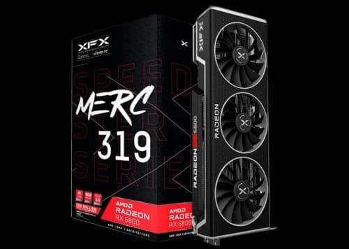AMD XFX Merc 319 Radeon RX 6800 Gaming Graphics Card (RX-68XLATBD9) Black
