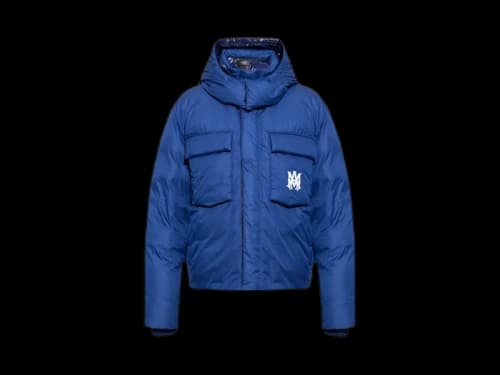 AMIRI Hooded Down Puffer Jacket Blue