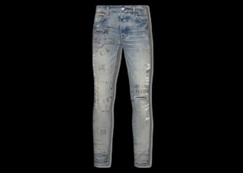 AMIRI Military Stencil Jean Clay Indigo