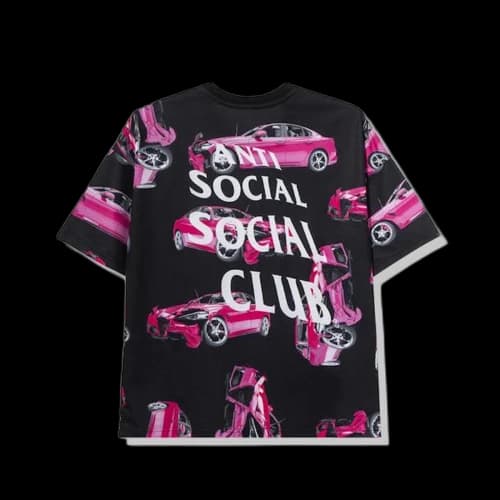 Anti Social Social Club 3AM On Melrose All Over Tee Black/Pink