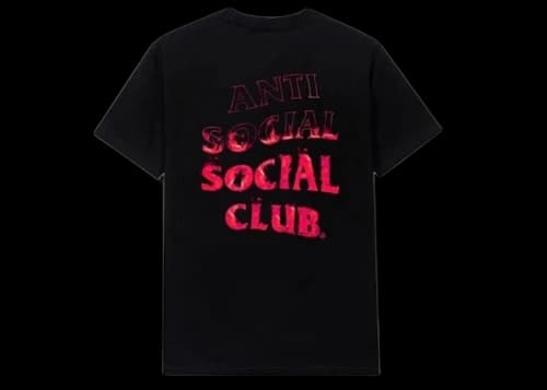 Anti Social Social Club A Fire Inside Pink Flame Tee Black