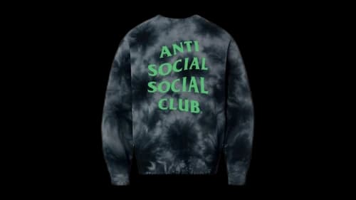 Anti Social Social Club Alien Crewneck Black Tie Dye
