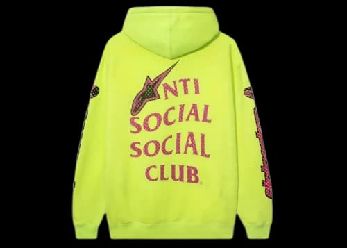 Anti Social Social Club Alpine Stars Track Hoodie Neon Yellow