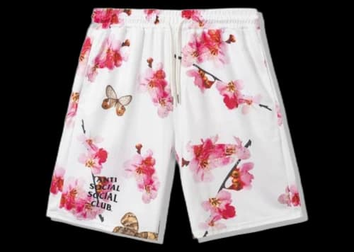 Anti Social Social Club Be My Butterfly Mesh Shorts White