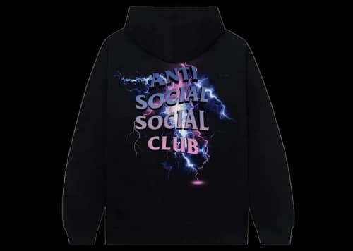 Anti Social Social Club Bolt From The Blue Hoodie Black