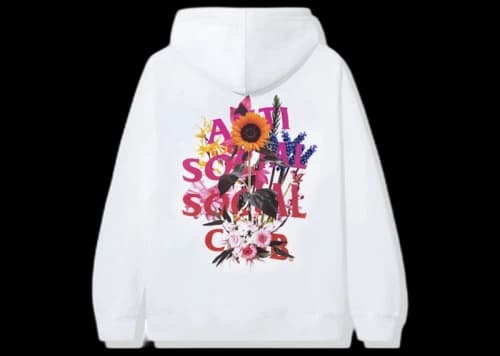 Anti Social Social Club Bouquet For The Old Days Hoodie White