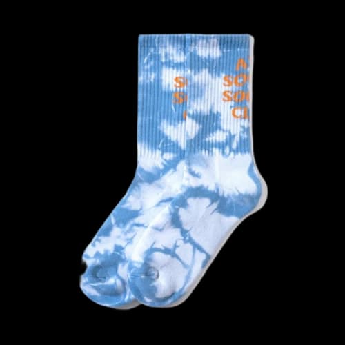Anti Social Social Club Call My Bluff Socks Blue Tie Dye