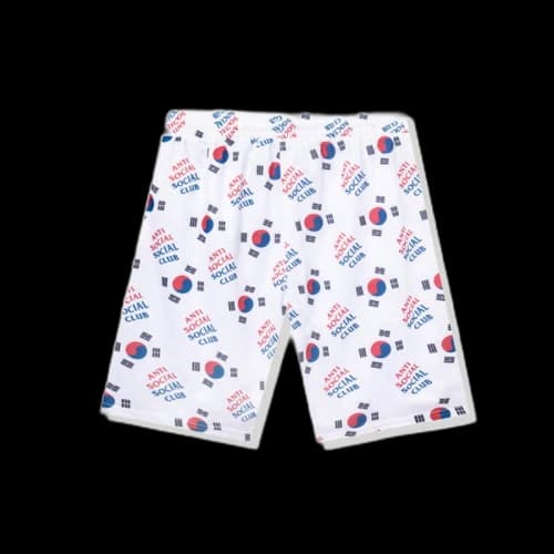 Anti Social Social Club Case Study Flag Mesh Shorts White