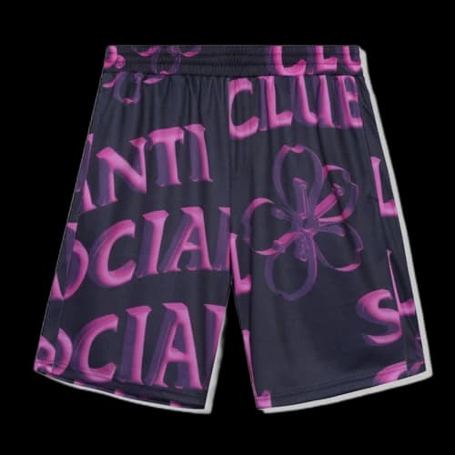 Anti Social Social Club Coral Crush Mesh Bored Shorts Black