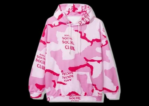 Anti Social Social Club Cotton Candy Hoodie Pink Camo