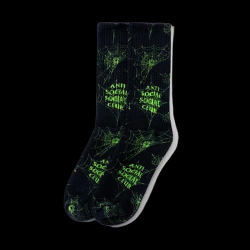 Anti Social Social Club Crawling In The Dark Socks Black