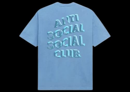 Anti Social Social Club Deeper Than Usual Tee Aquatic Blue