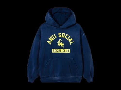 Anti Social Social Club Devils Playground Vintage Hoodie Navy