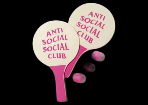 Anti Social Social Club Ding Dong Ping Pong Paddles Pink