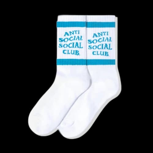 Anti Social Social Club Down The Tube Socks Blue/White