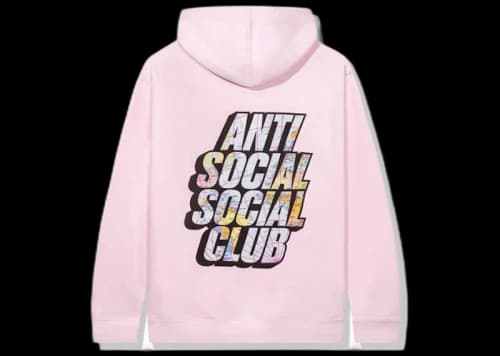 Anti Social Social Club Drop A Pin Hoodie Pink