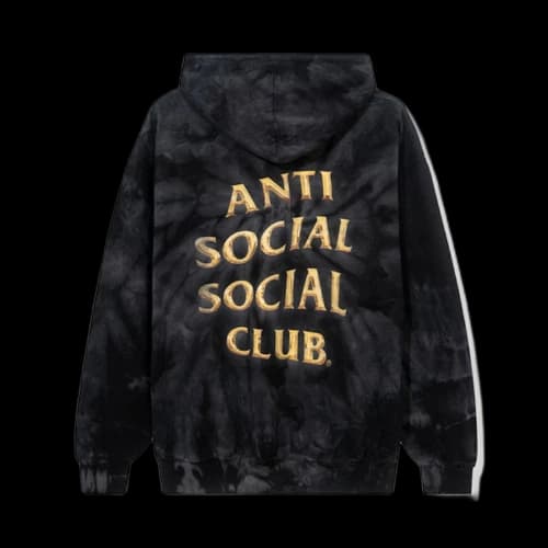 Anti Social Social Club Effectionate Hoodie Black Tie Dye