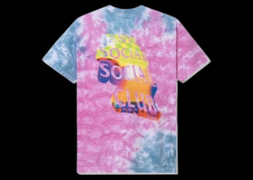 Anti Social Social Club Entheogen Tie Dye Tee Pink/Blue