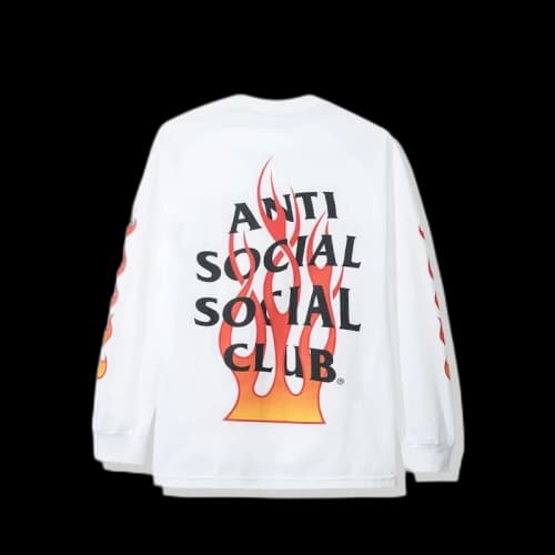 Anti Social Social Club Firebird Long Sleeve Tee (FW19) White