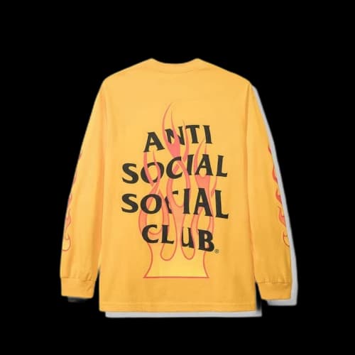 Anti Social Social Club Firebird Long Sleeve Tee (FW19) Yellow