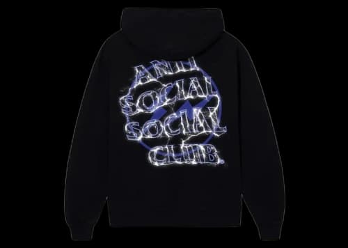 Anti Social Social Club Fragment Bolt Hoodie Black/Navy