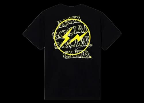 Anti Social Social Club Fragment Bolt Tee Black/Yellow