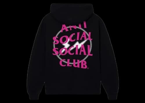 Anti Social Social Club Fragment Half Tone Hoodie Black/Pink
