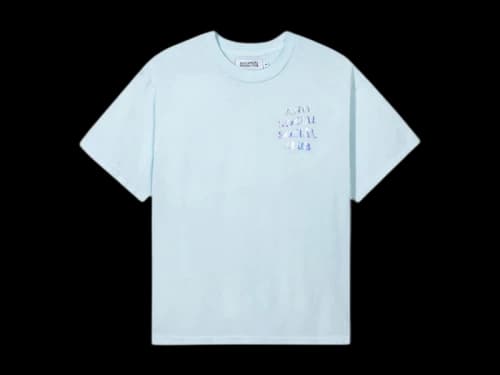 Anti Social Social Club Get Weird Hologram Tee Sky Blue