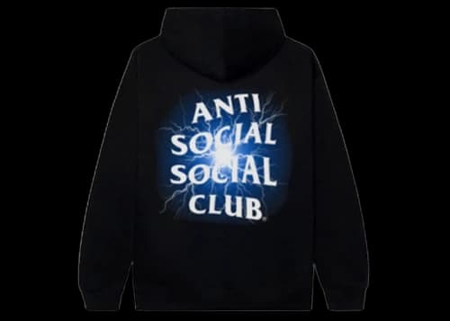 Anti Social Social Club Glow In The Dark Pain Hoodie Black/Blue