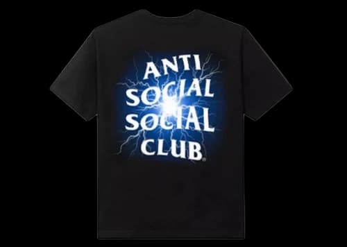 Anti Social Social Club Glow In The Dark Pain T-shirt Black/Blue