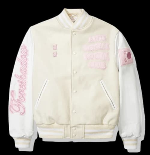 Anti Social Social Club Golden Bear Jacket (FW19) White/Cream
