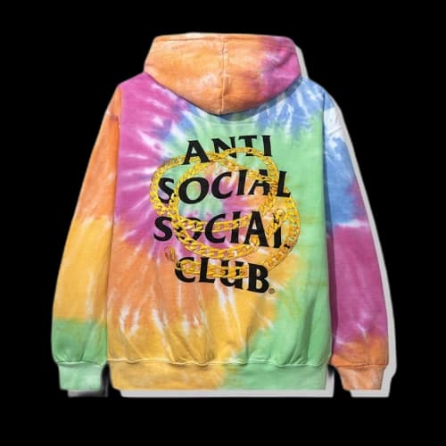 Anti Social Social Club Good Hoodie Rainbow Tie Dye