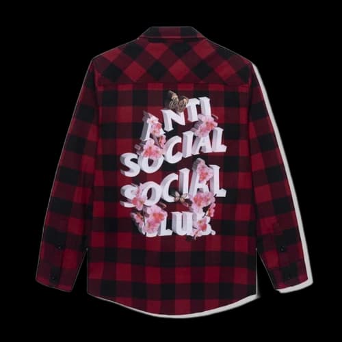 Anti Social Social Club Happiest Place On Earth Flannel Red