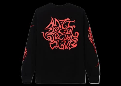 Anti Social Social Club I Get Into It Long Sleeve Tee Black