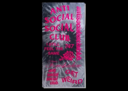Anti Social Social Club Identity Crisis Towel Black Tie Dye
