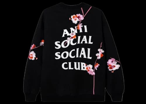 Anti Social Social Club Kkoch Knitted Thermal Crewneck Black