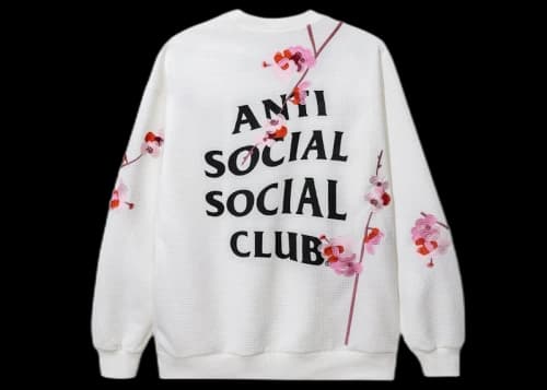 Anti Social Social Club Kkoch Knitted Thermal Crewneck White