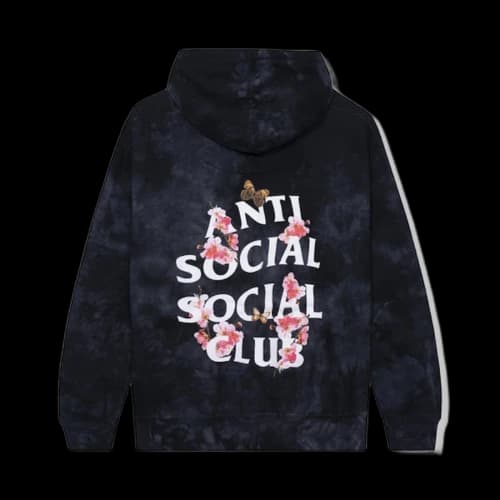 Anti Social Social Club Kkoch Never Dies Hoodie Black Tie Dye