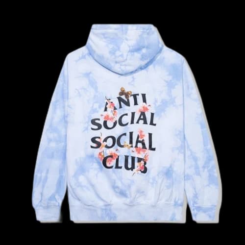 Anti Social Social Club Kkoch Never Dies Hoodie Blue Tie Dye