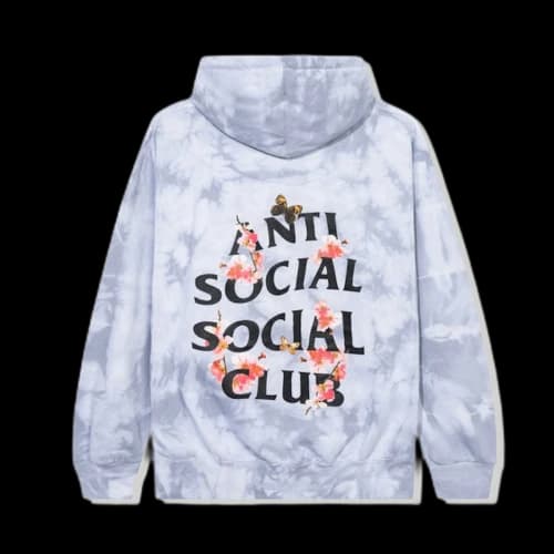 Anti Social Social Club Kkoch Never Dies Hoodie Grey Tie Dye