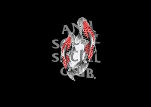 Anti Social Social Club Koi Garden 3M Reflective Tee White