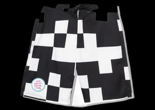 Anti Social Social Club Kook Board Shorts Black/White
