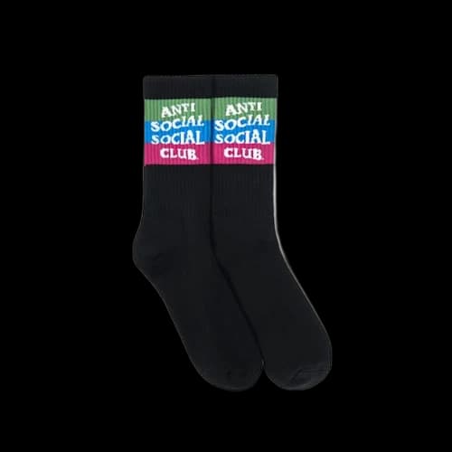 Anti Social Social Club Life is Great Socks Pink/Yellow